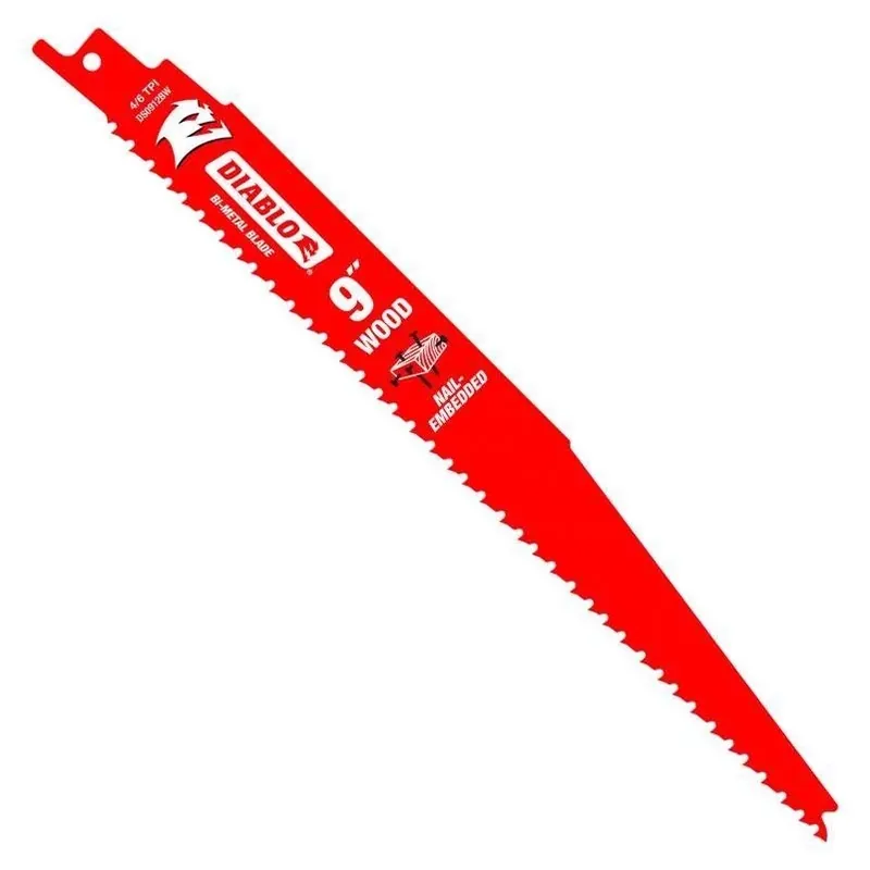 Diablo 9" Bi‑Metal Nail‑Embedded Reciprocating Saw Blade – 200 pcs, 4/6 TPI