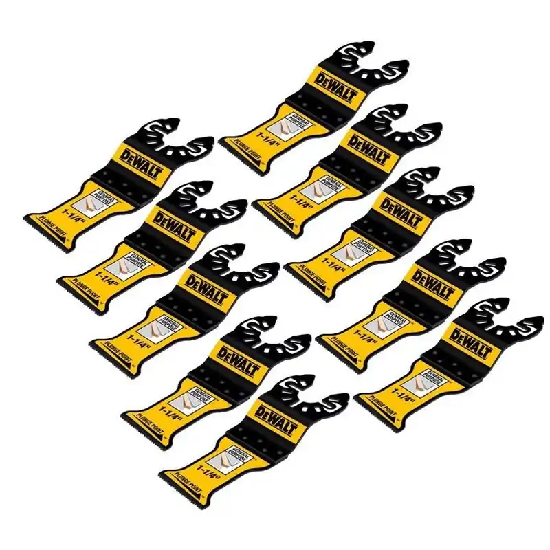 DeWalt 1-1/4" Bi‑Metal PlungePoint Oscillating Blade Kit – 10‑Piece Set