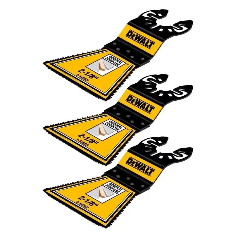 DEWALT DWA4283-3 2‑1/8" Triple‑Edge Bi‑Metal Oscillating Blade – General Purpose