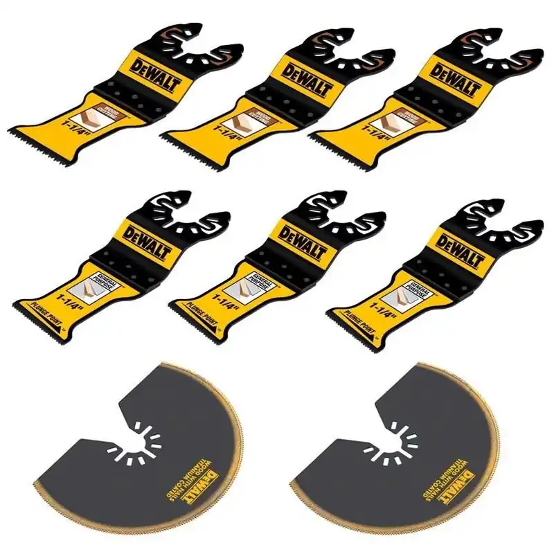 DEWALT DWA428SET 8‑Piece Bi‑Metal Oscillating Blade Kit – Drywall, Metal & Wood Cutting