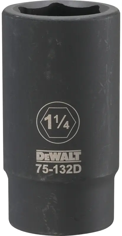 SAE Deep Impact Socket, 6-Point, 3/4 In. Drive, 1-1/4 In.