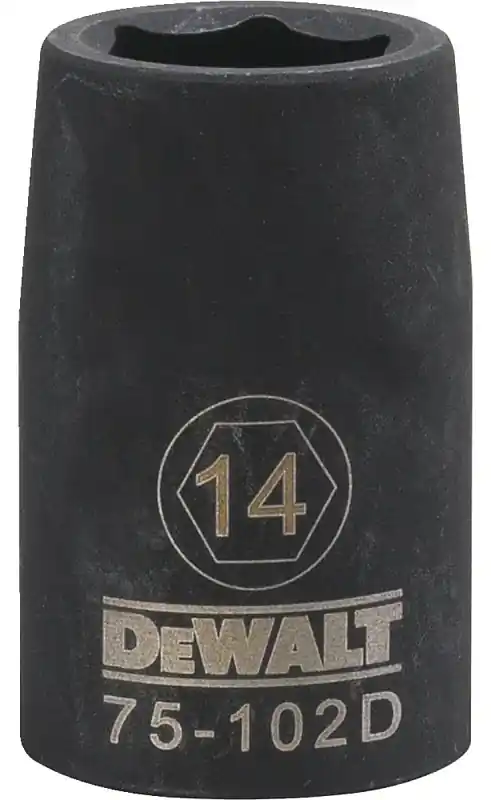 Metric Impact Socket, 6-Point, Black Oxide, 1/2 In. Drive, 14mm