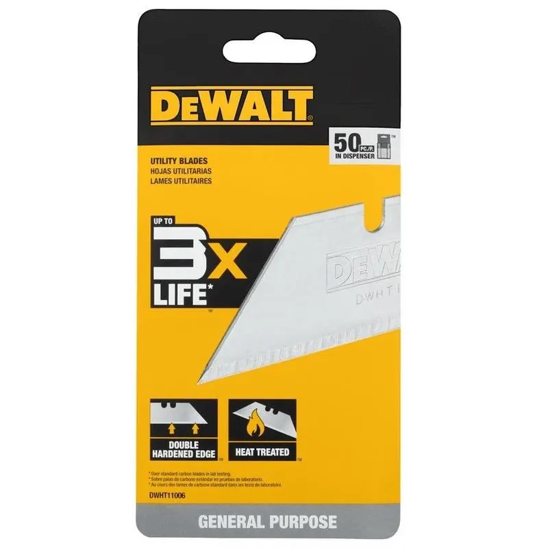 DEWALT 2-1/2 In. Bi-Metal Utility Knife Blade – 50 Pack