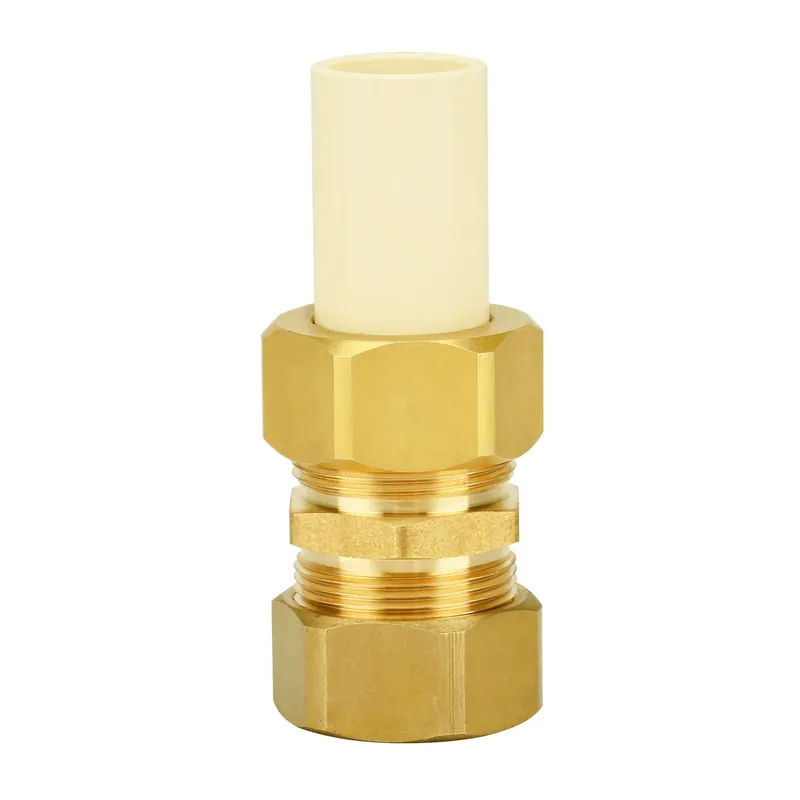 Schedule 40 3/4 In. Compression X 3/4 In. D Compression Cpvc/brass Adapter Coupling