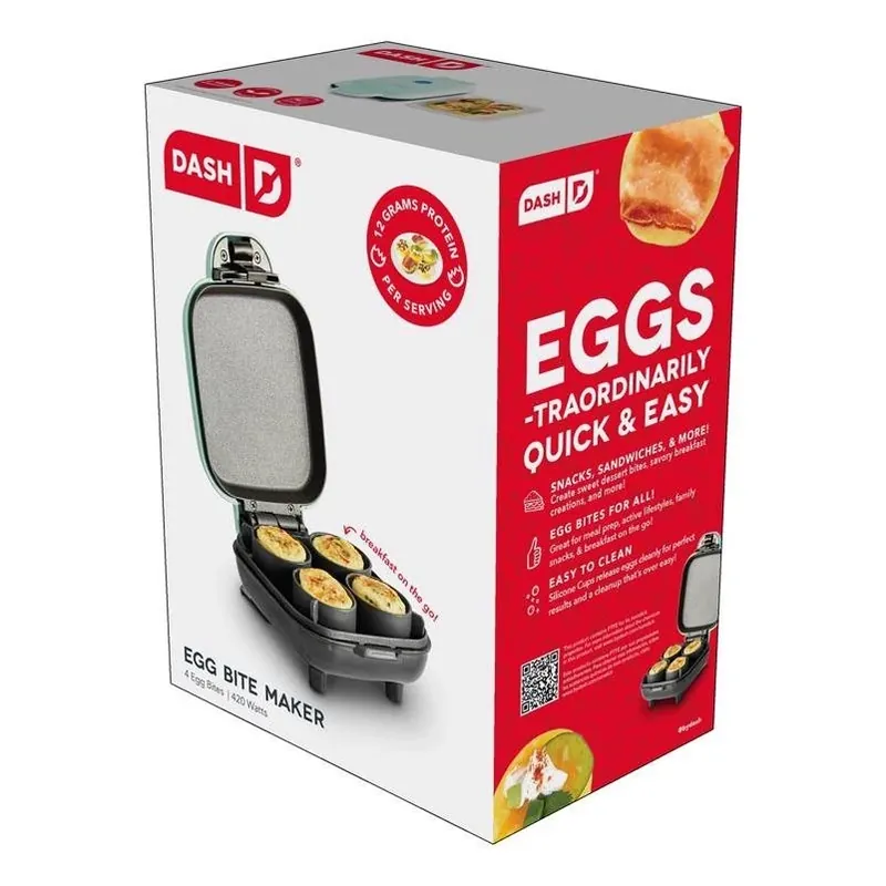 Dash Blue Egg Bite Maker – 420W Cool‑Touch, Timer‑Enabled Breakfast Cooker