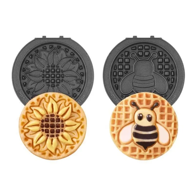 Dash MultiMaker Compact Mini Waffle Maker With Removable Gray Metal Plates – Single Waffle, Non‑Stick