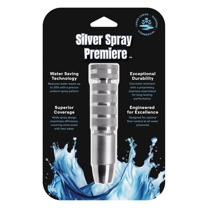 Adjustable Stainless Steel Spray Nozzle – Silver Finish Premium Garden Hose Attachment