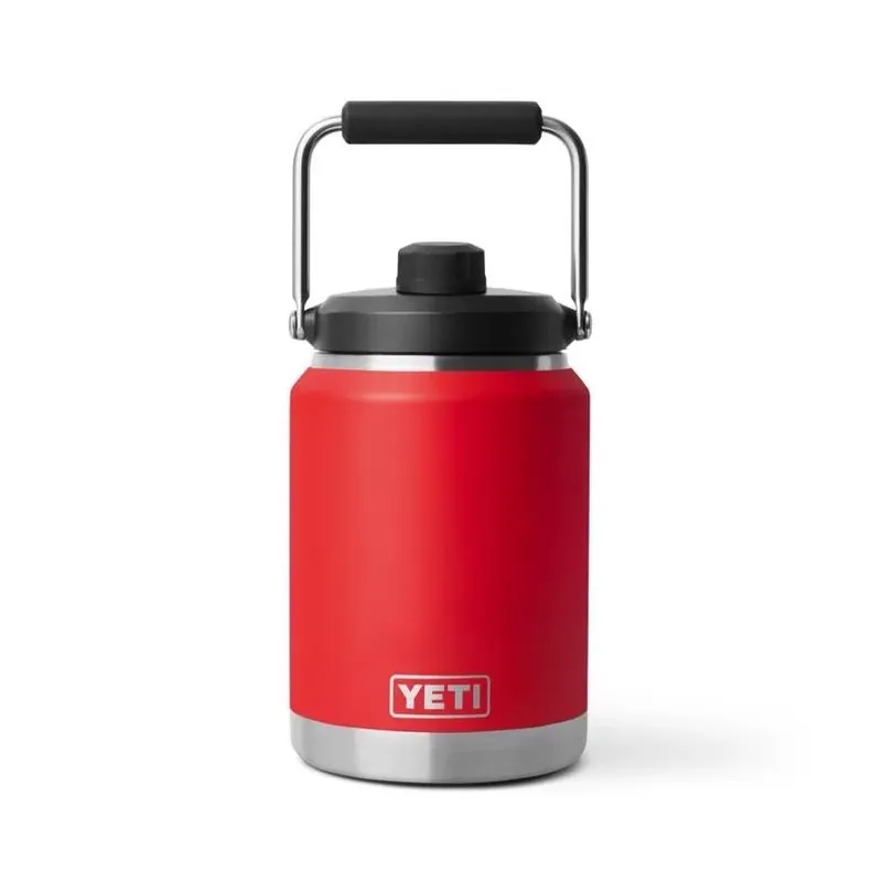 YETI Rambler 0.5‑Gal Rescue Red Stainless Steel Insulated Jug – BPA‑Free Double‑Wall