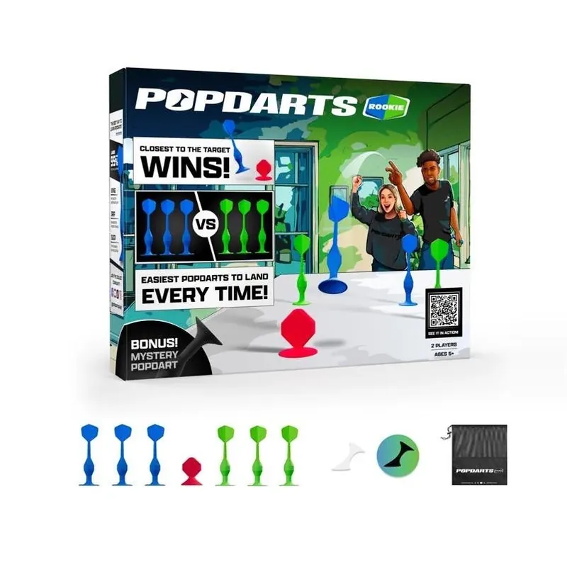 PopDarts Rookie Pack – Bright Blue & Green Dart Set For Kids
