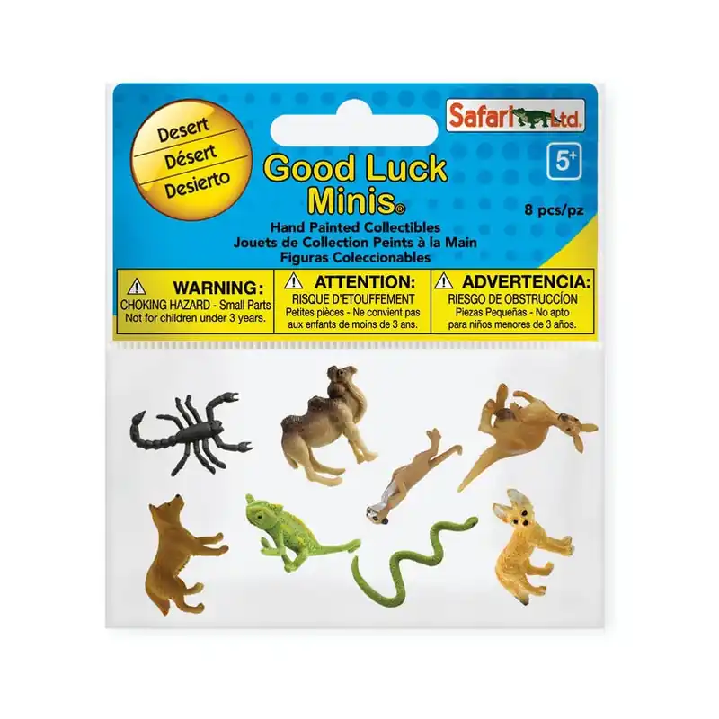 Safari Ltd. Good Luck Minis Desert Adventure Pack – 8 Mini Plastic Figures