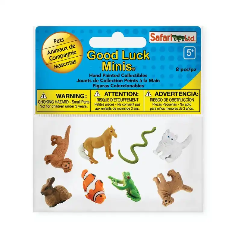 Safari Ltd. Good Luck Minis – 8‑Piece Mini Pet Collectible Set