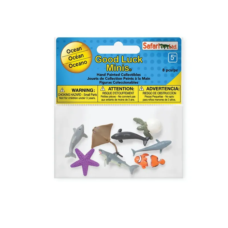 Safari Ltd. Good Luck Minis Ocean Adventure Set – 8‑Piece Plastic Play Kit For Ages 5+