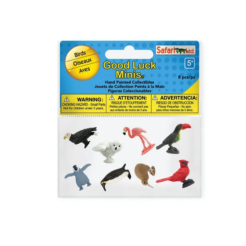 Safari Ltd. Good Luck Minis 8‑Piece Bird Collectible Toy Set