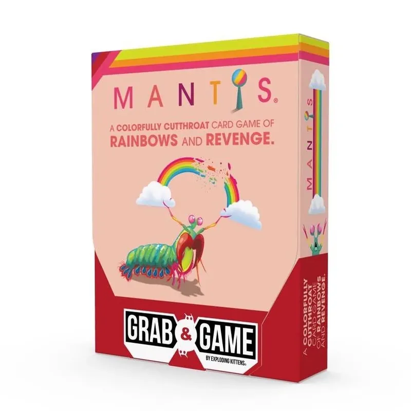 Exploding Kittens Mantis Grab & Game – 63‑Piece Party Set