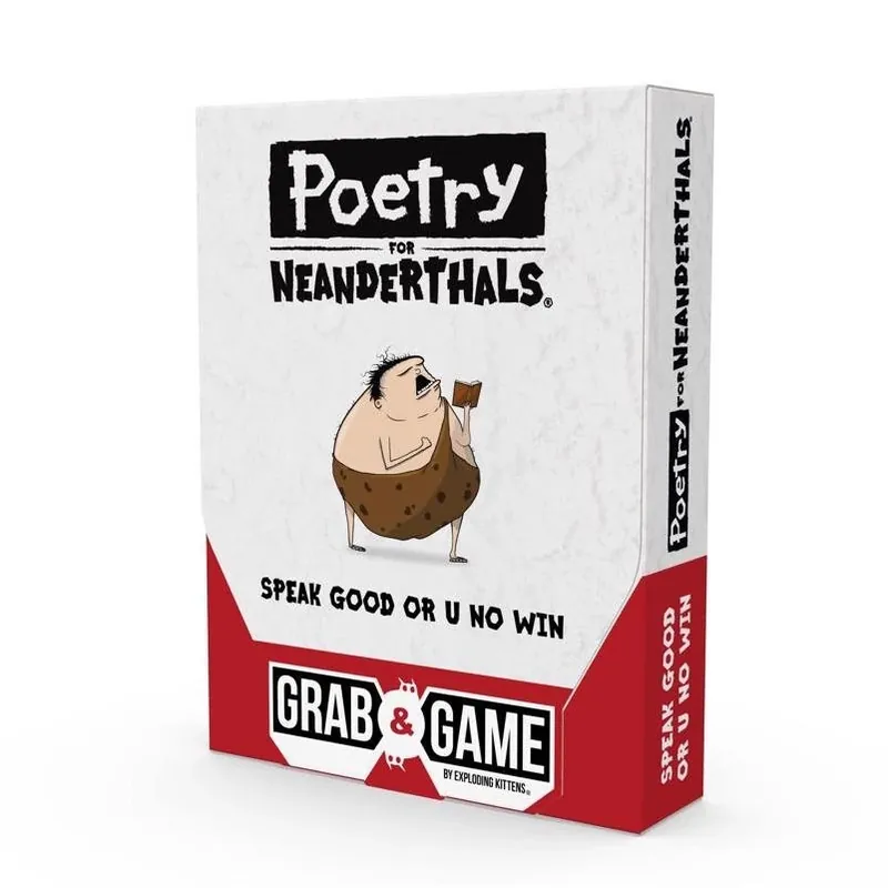 Exploding Kittens – Poetry For Neanderthals Grab‑and‑Go Card Game – Fast Family Fun