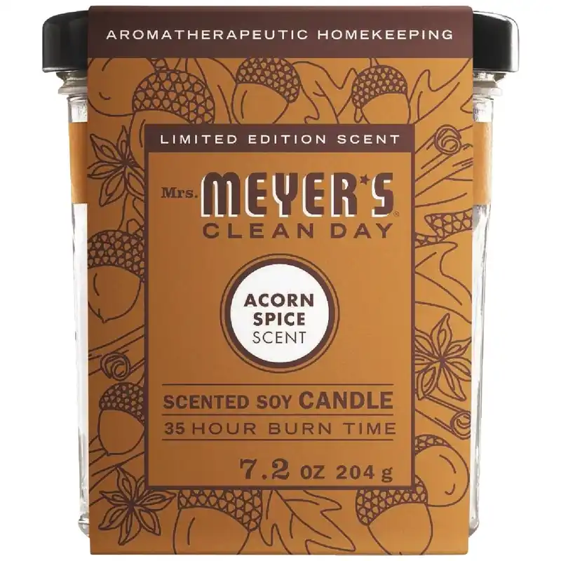 Mrs. Meyer‘s Clean Day White Acorn Spice Scent Candle 7.2 Oz