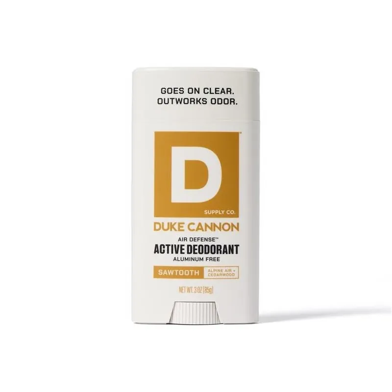 Duke Cannon Aluminum-Free 3‑Oz Active Deodorant – Clear‑Glide, Aloe & Vitamin E