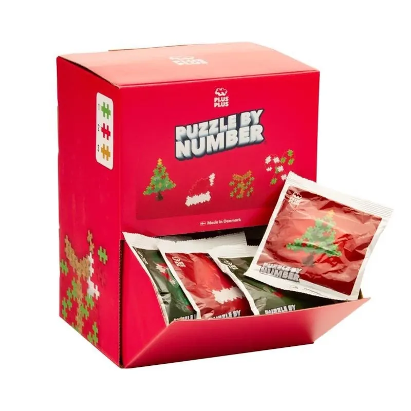 Plus-Plus Multicolor Christmas Puzzle Building Set – 48 Pieces