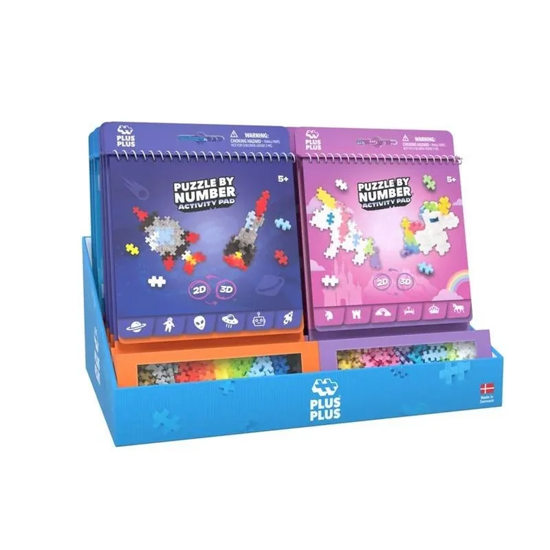 Plus-Plus Number Puzzle Activity Pad – 16‑Piece Educational Set