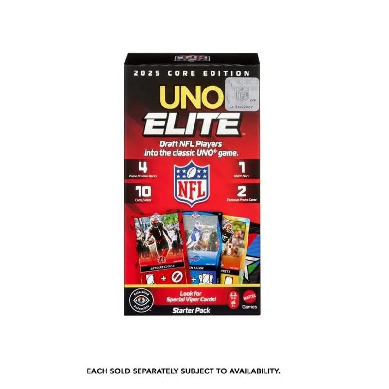 UNO Elite NFL 2025 Core Edition Starter Pack – Official Mattel Card Game