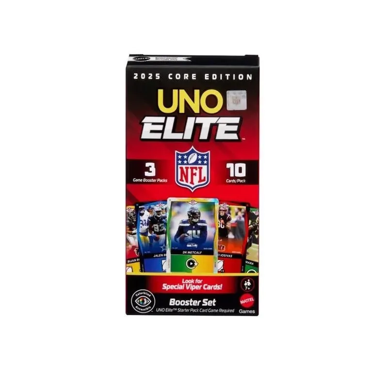 UNO Elite NFL Core Edition Booster Pack – Official NFL-Themed Card Game