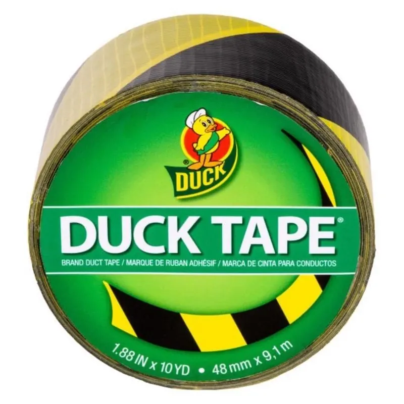 Duck 1.9‑Inch Black & Yellow Heavy‑Duty Duct Tape – 10 Yard Roll
