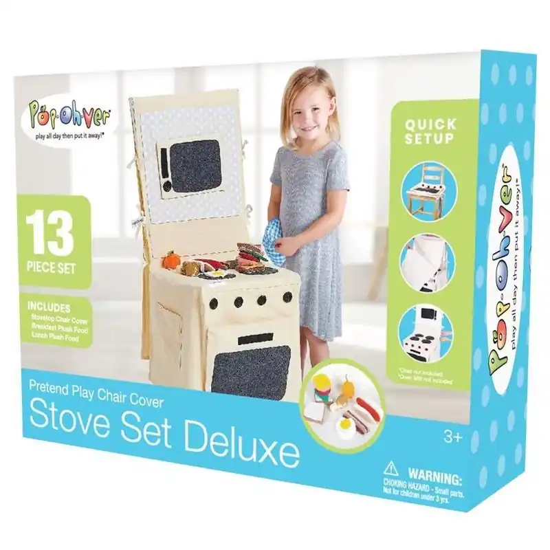 Pop Oh Ver 13‑Piece Multicolor Kids Play Stove Set – Perfect For Ages 3+