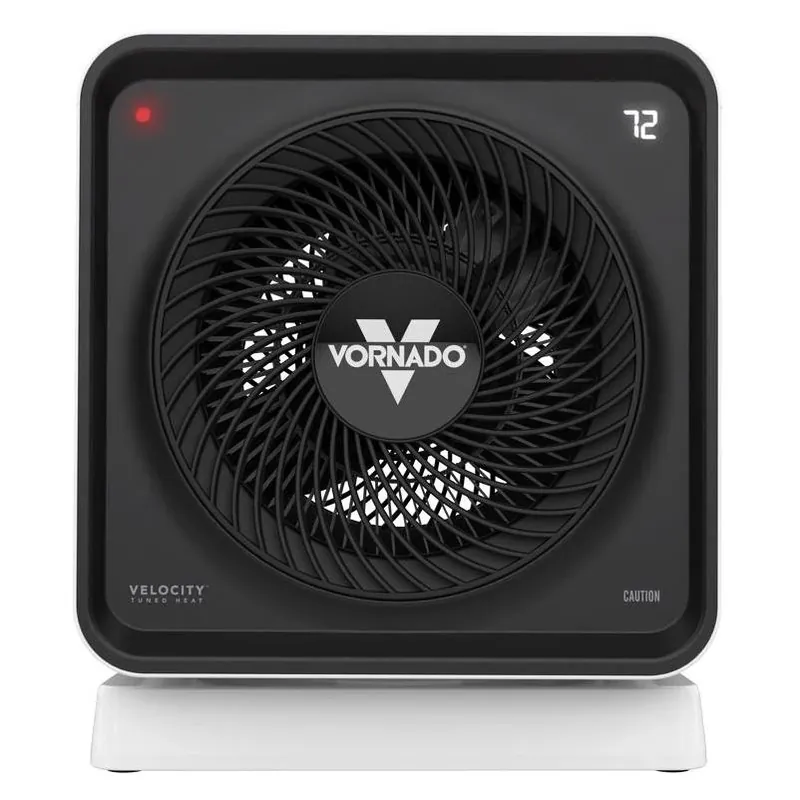 Vornado Velocity Cube OSC+ 750W Oscillating Whole‑Room Space Heater – White