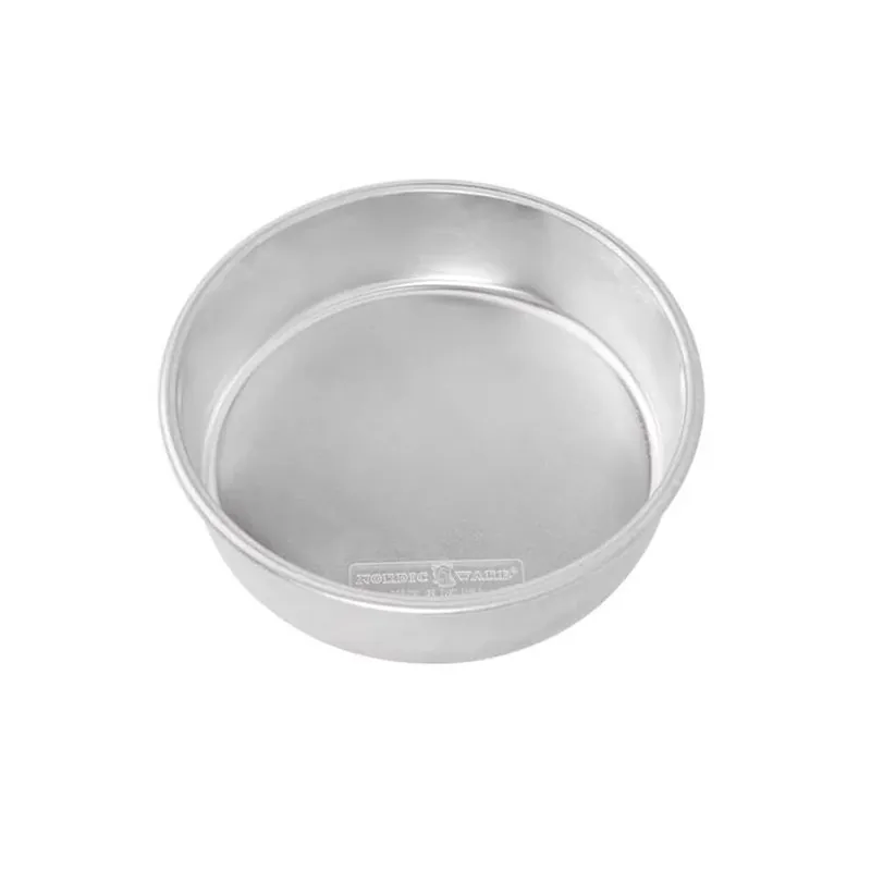 Nordic Ware 8‑Inch Silver Aluminum Non‑Stick Cake Pan