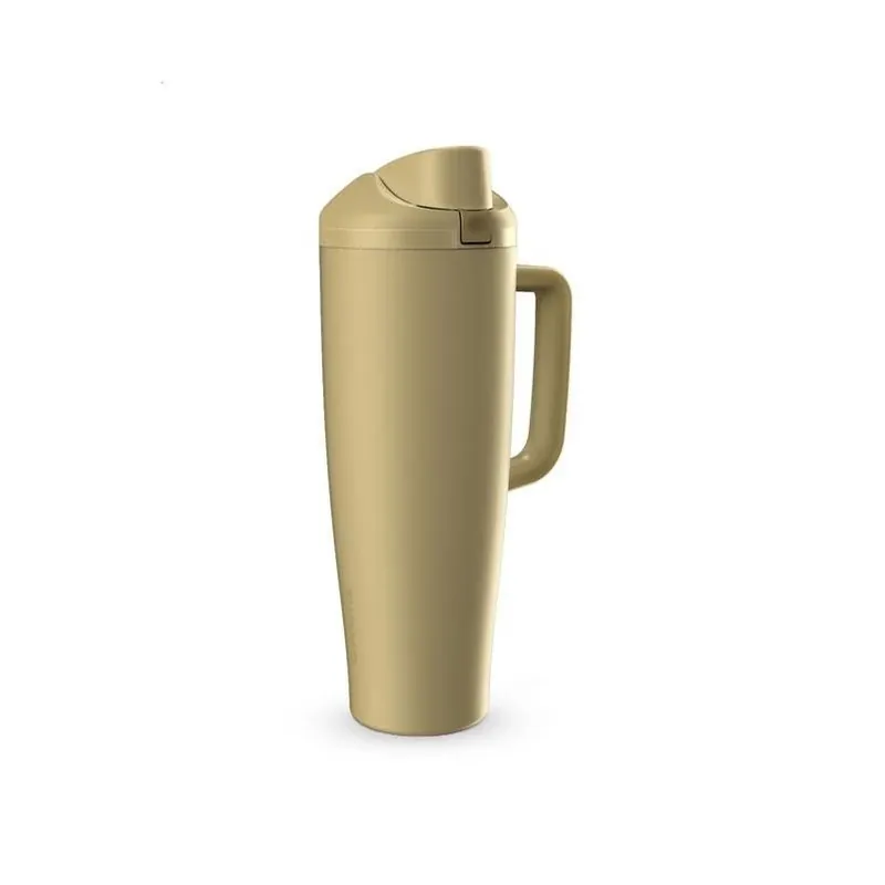 Owala FreeSip 40‑oz Insulated Straw Tumbler – Tan BPA‑Free Stainless Steel
