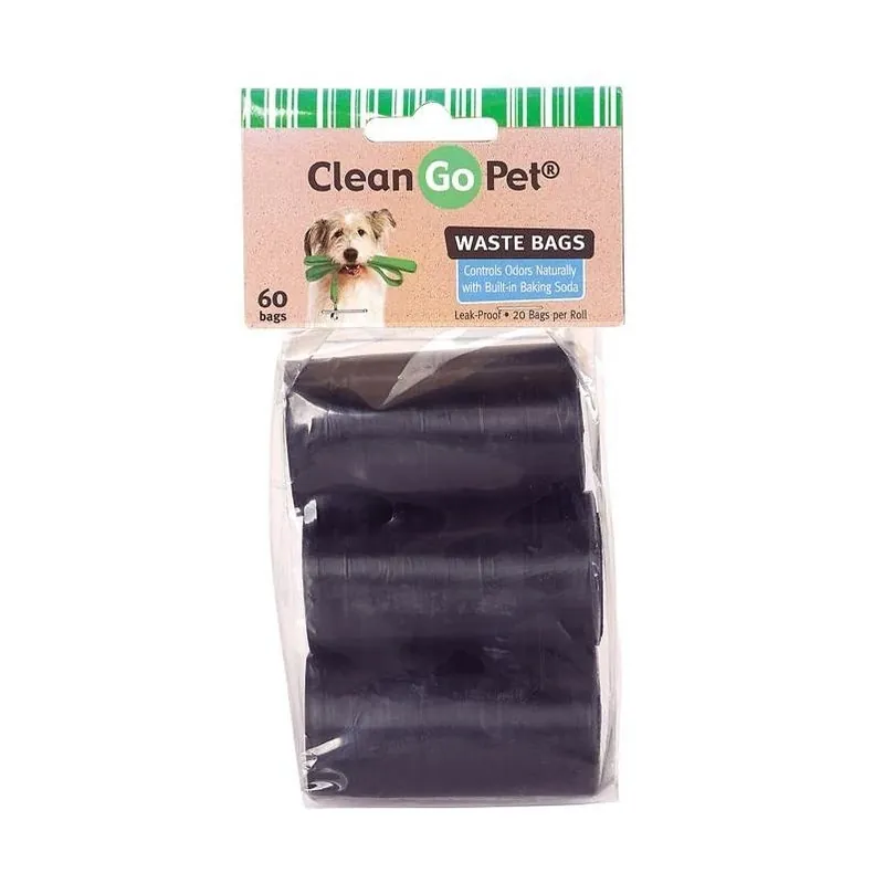 Clean Go Pet Disposable Plastic Poop Bags – 3‑Pack Leak‑Proof Waste Bags