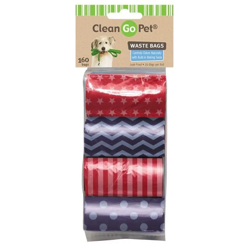 Clean Go Pet Disposable Poop Bags – 8‑Count Heavy‑Duty Plastic Waste Bags