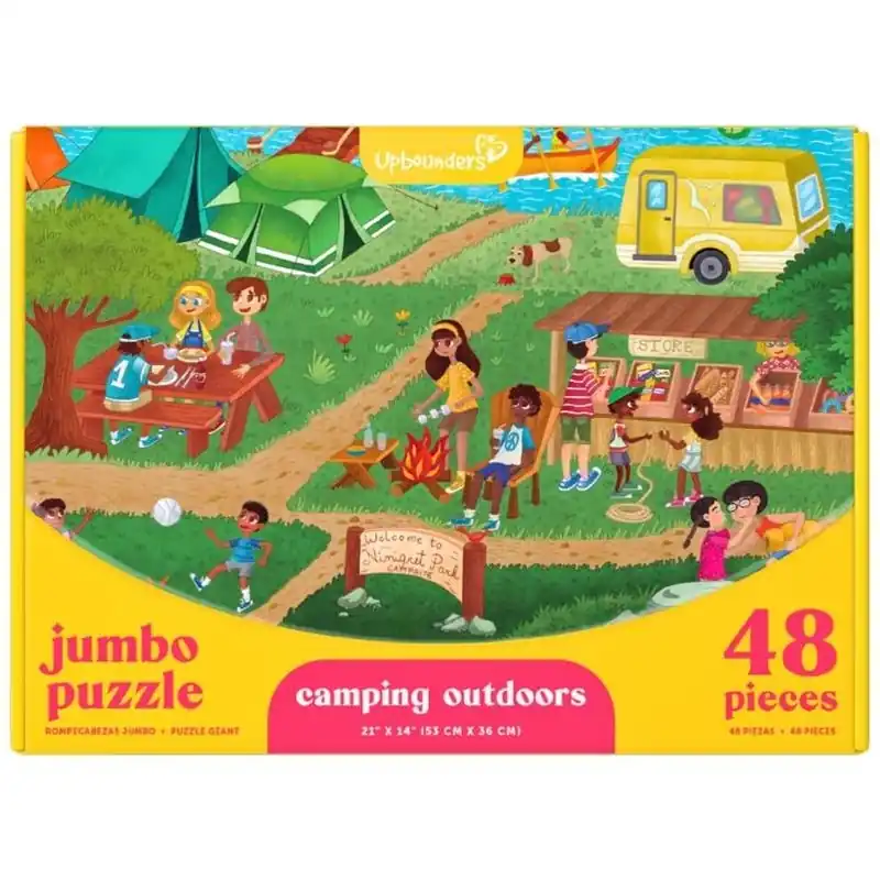 Upbounders Jumbo Camping Puzzle For Kids – 48‑Piece Multicolored Outdoor Theme