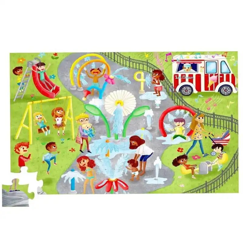 Upbounders 48‑Piece Splash‑Park Floor Puzzle – Educational Play Mat For Kids 4+
