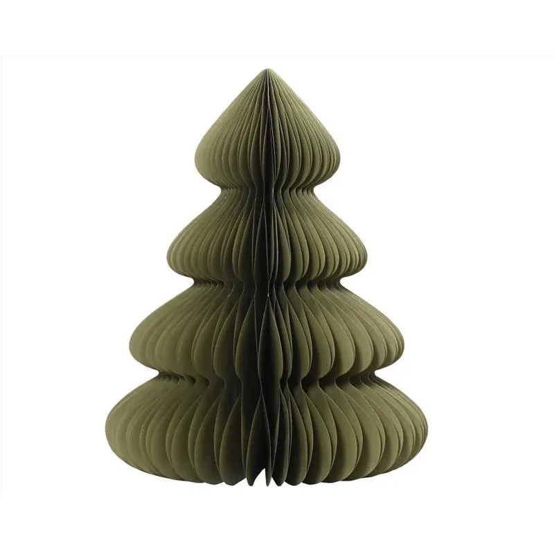 Decoris 3‑Foot Green Paper Christmas Tree Table Centerpiece
