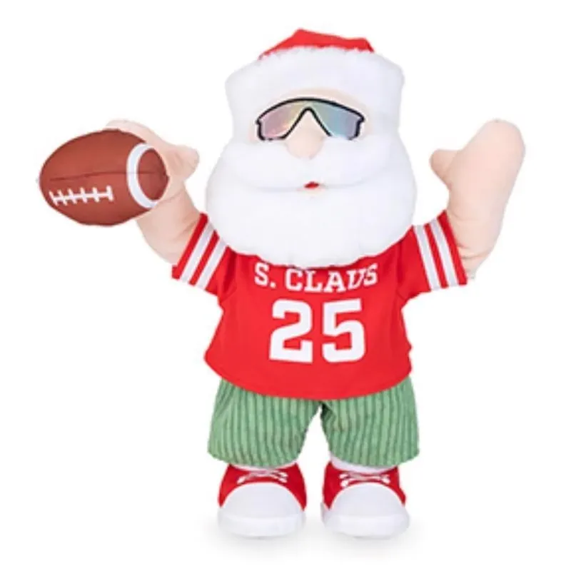 Cuddle Barn Game Day Santa Animated Plush – Multicolor Holiday Toy