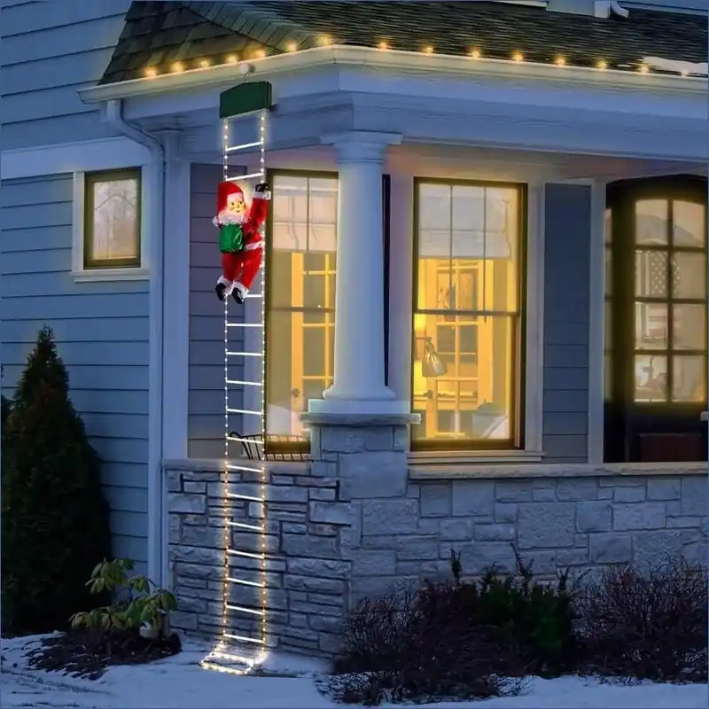 LED Climbing Rope Santa – 18‑Inch Plug‑In Christmas Yard Decoration By Mr. Christmas