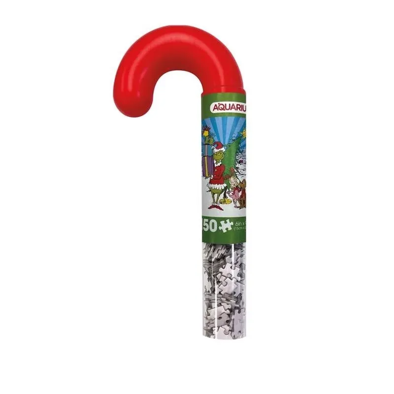 150‑Piece Multicolor Grinch Puzzle With Candy Cane – Aquarius Holiday Jigsaw
