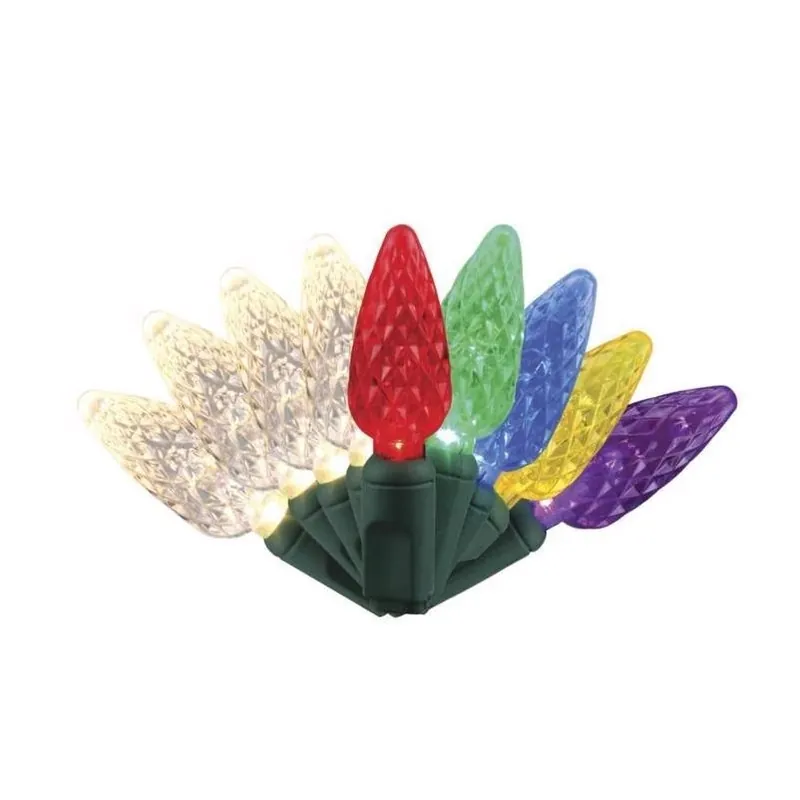 Celebrations LED C6 Multicolor & Warm White 50‑Count Christmas String Lights