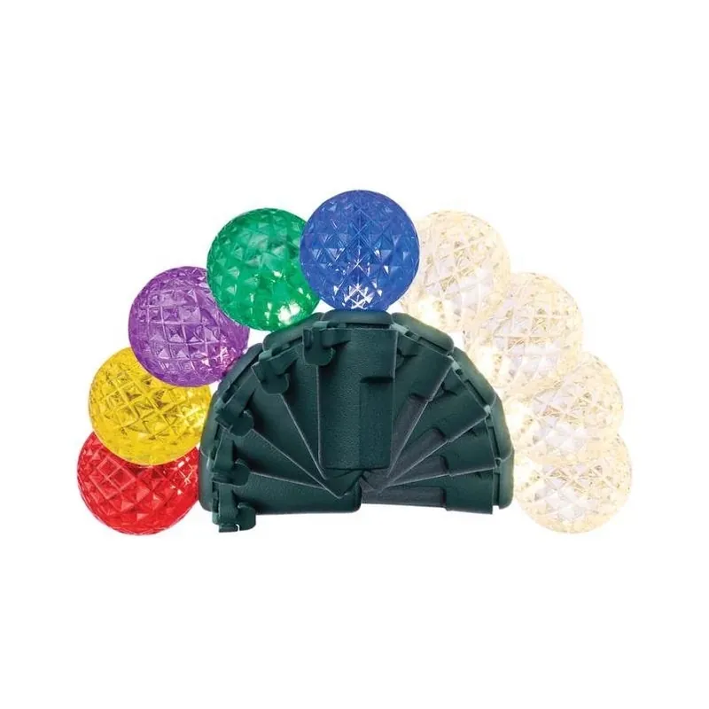 Celebrations LED G12 Multicolor & Warm White Replacement Christmas Light Bulbs – 5 Pack