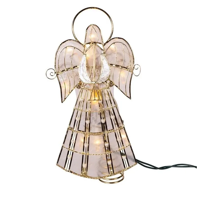 Kurt S. Adler LED Angel Tree Topper – Illuminated Holiday Angel Décor