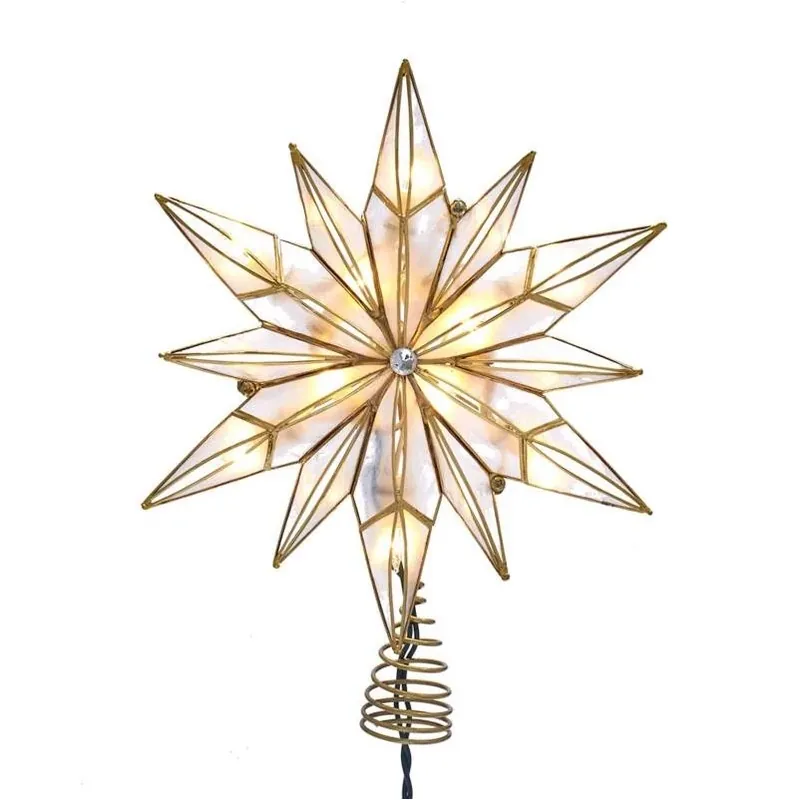 Kurt S. Adler LED 12‑Point Star Tree Topper – Plug‑In Holiday Crown
