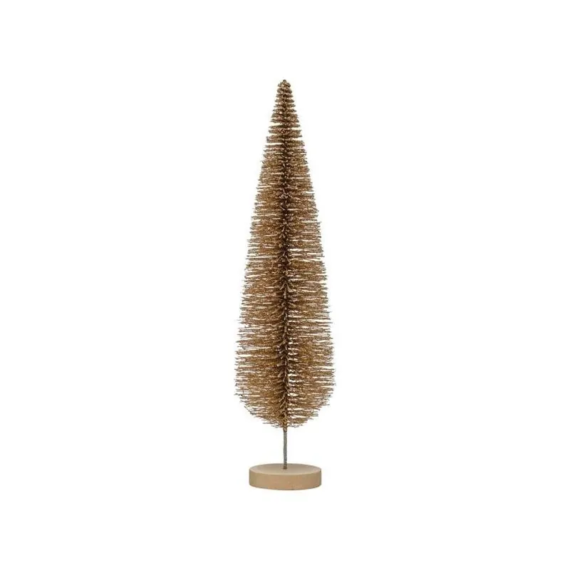 Gold Bottle Brush Tree Table Ornament – 15‑Inch Enchanted Christmas Décor By Creative Co‑Op
