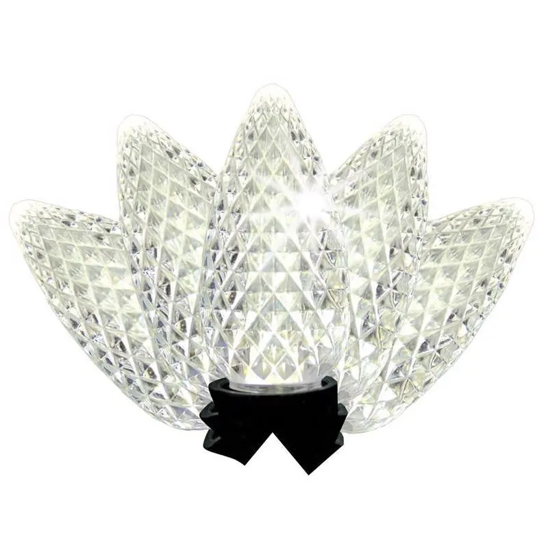 Pure White LED C9 Christmas Light Bulbs – 5‑Pack Replacement Set