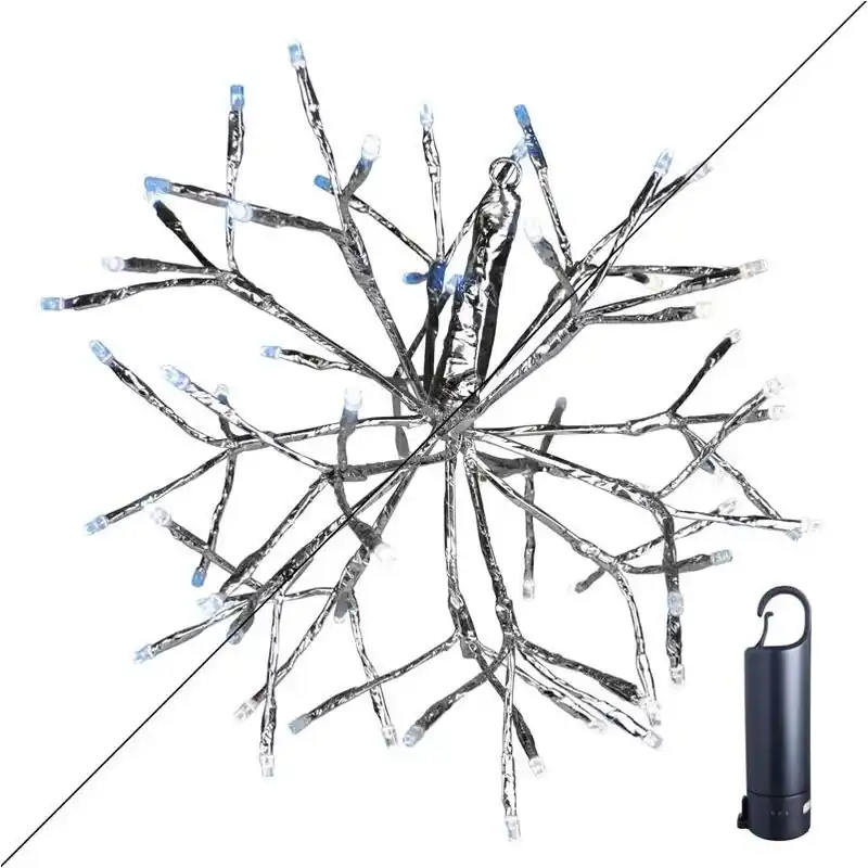 12‑Inch Rechargeable LED Shimmer Sphere – Blue & Pure White – Celebrations Platinum Hanging Décor