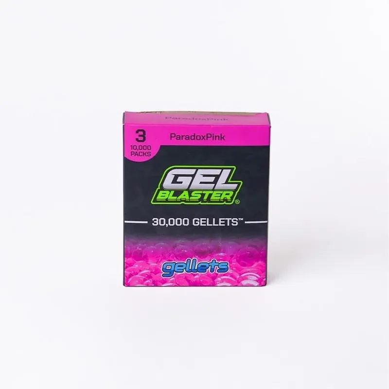 Pink Gellet Water Bead Ammo – 3‑Pack For Gel Blasters (1.45×4×4.75 cm)