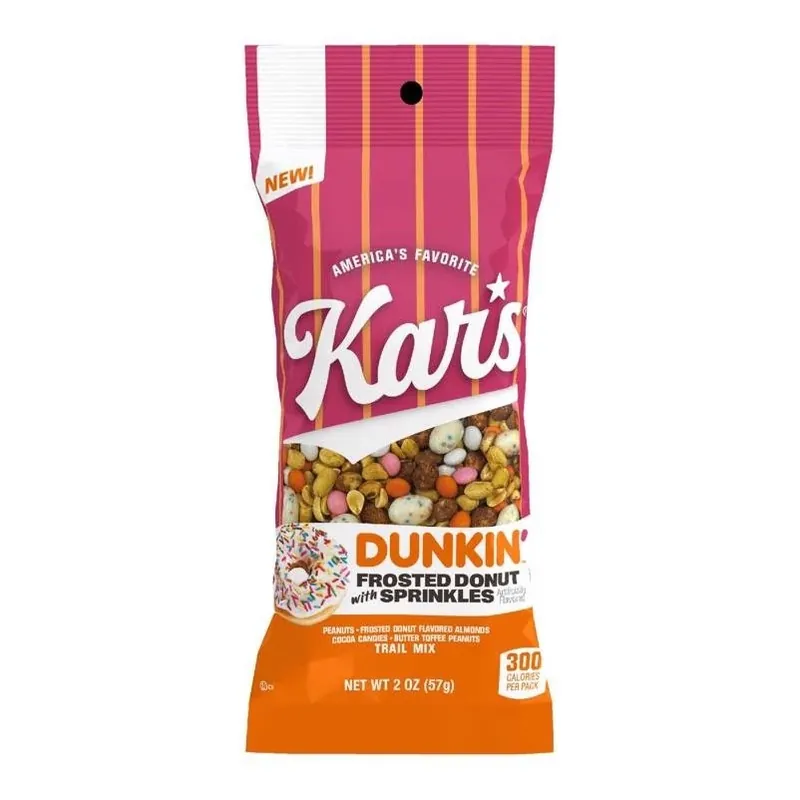 Kar‘s Dunkin Donuts Frosted Donut Trail Mix – 2 oz Portable Tube