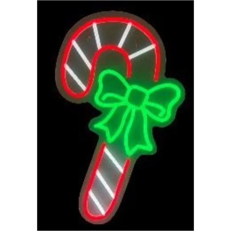 Luxe Light Decor LED Candy Cane Hanging Light – Festive Acrylic Décor