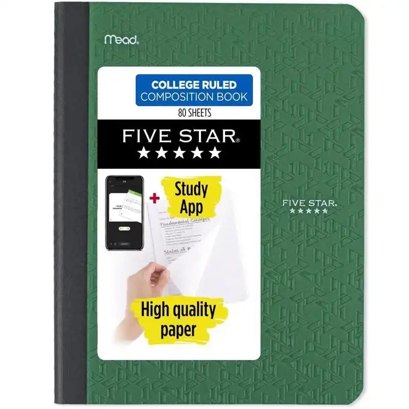 Five Star Assorted 8" X 0.33" Lined Composition Notebook – 80 Pages