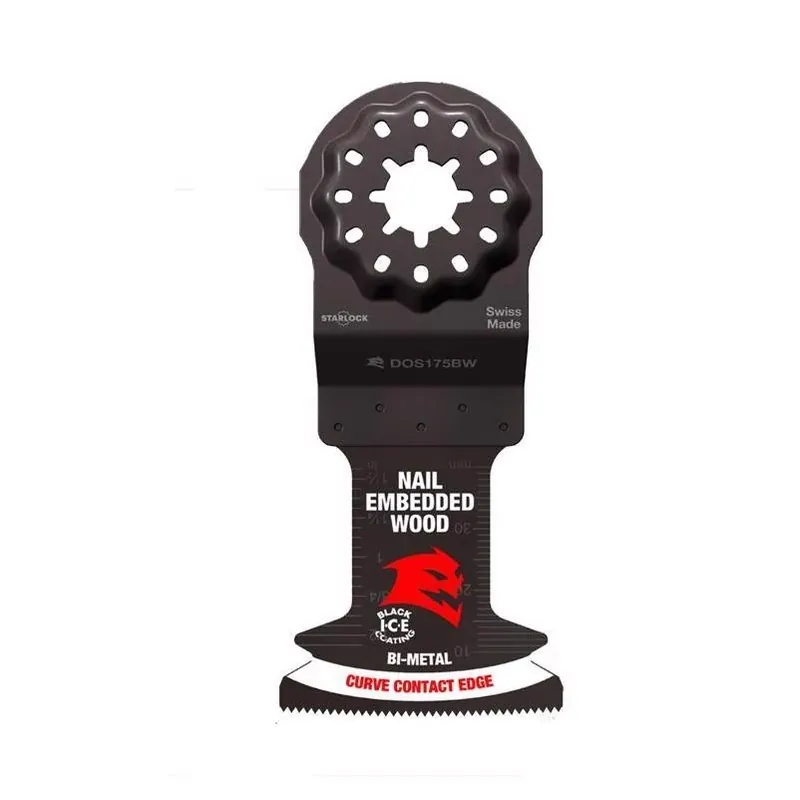 Diablo Demo Demon Bi‑Metal Curved Oscillating Blade – 1‑3/4" Cutting Depth, 10‑Piece Pack For Nail‑Embedded Wood